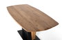 Giner Y Colomer Mesa Comedor Acacia Madera Maciza 240x100x76 cm Negro Natural